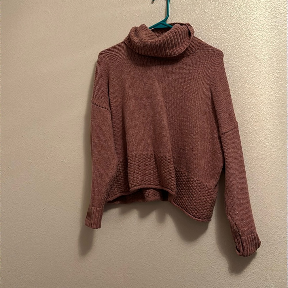 Madewell sweater, cowl neck, purple size medium